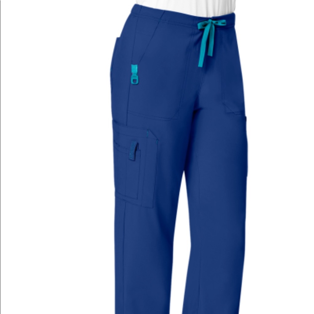 Carhartt royal blue cargo scrub pants small tall